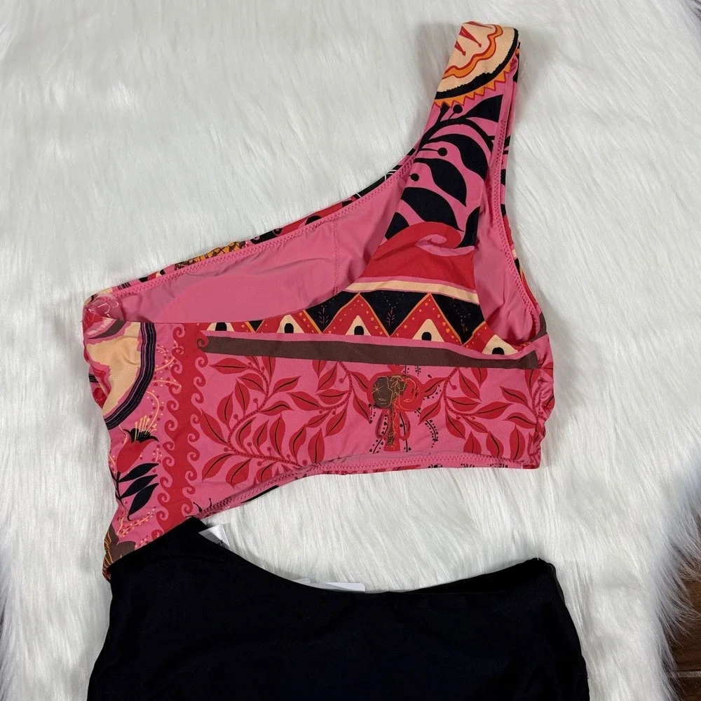 Seafolly Size US 6 / AU 10 Atlantis One Shoulder‎ Cut Out One Piece Swimsuit